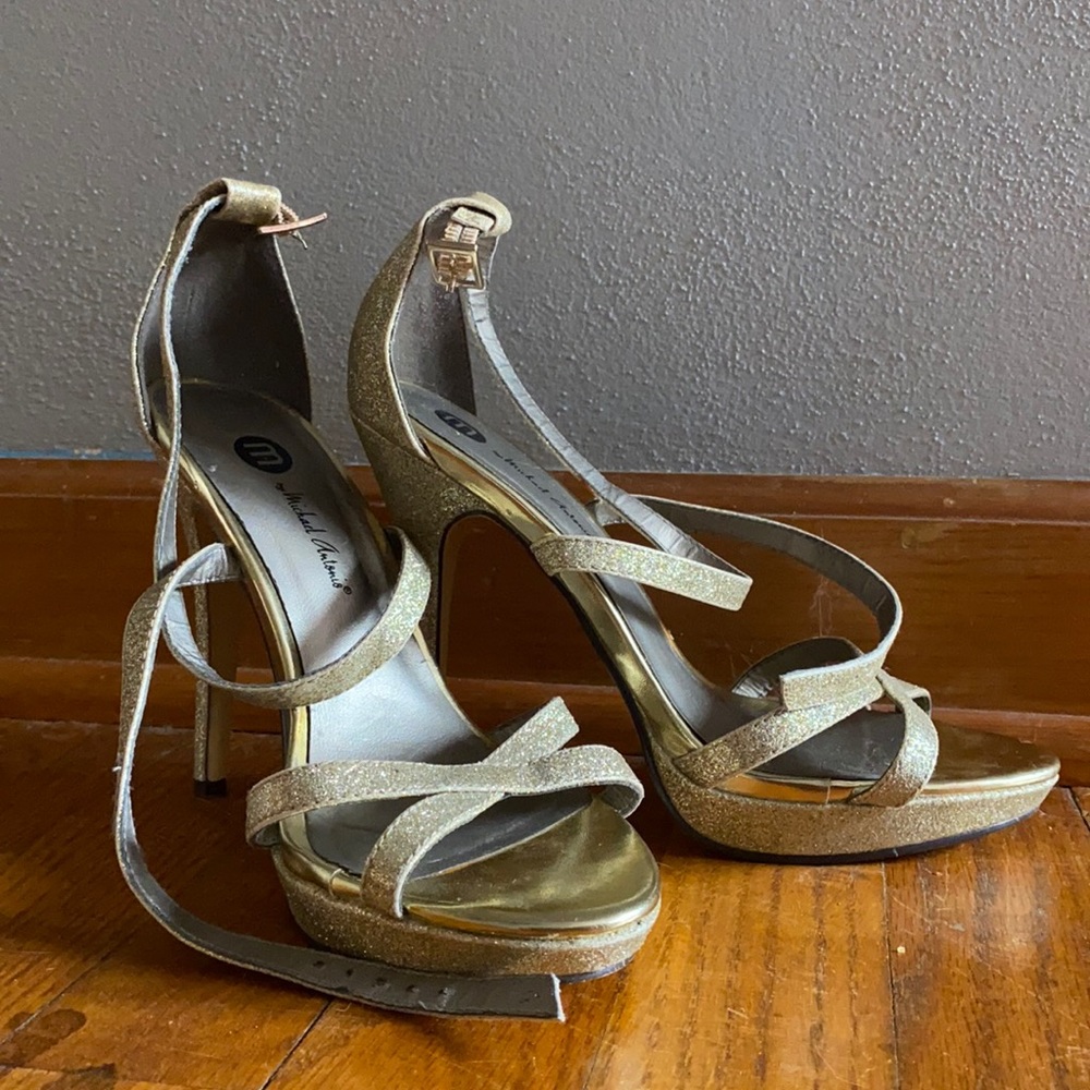 Gold formal heel